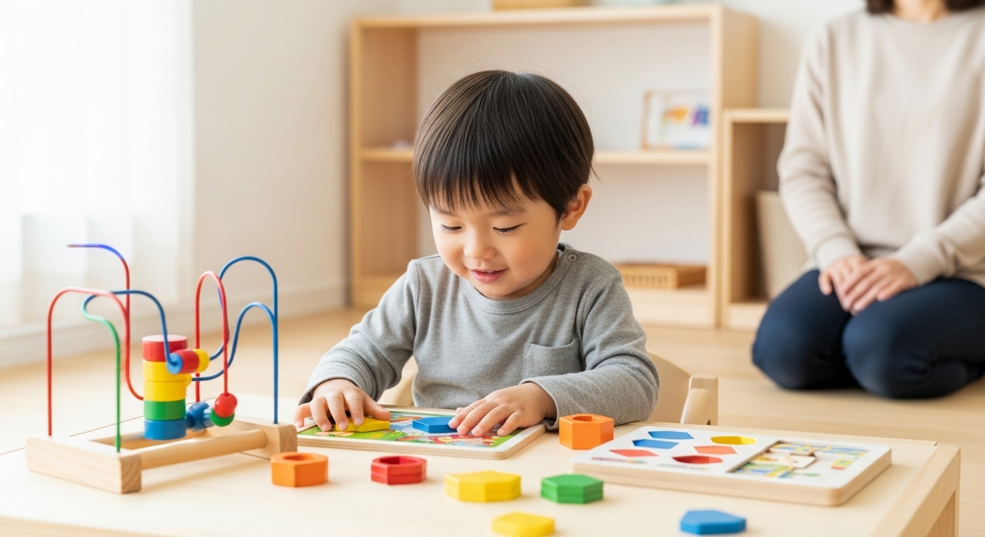 子供の「できた！」を育む！集中できる知育玩具で一人遊びを応援する秘訣
